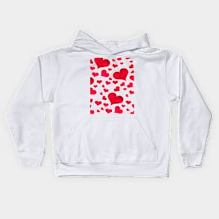 Valentine Heart Pattern Kids Hoodie